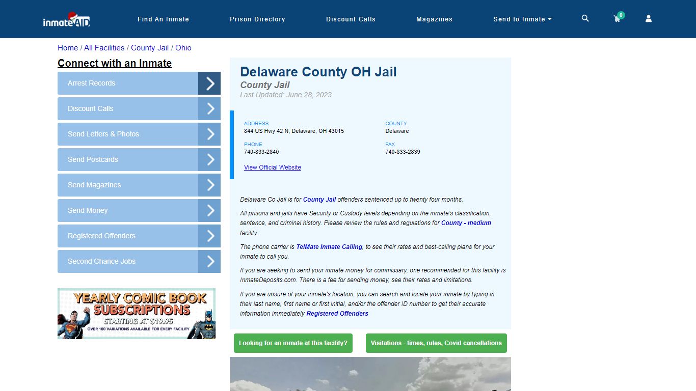 Delaware County OH Jail - Inmate Locator - Delaware, OH